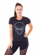 Camiseta Feminina Kvra Skull Preta