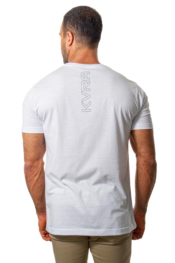 Camiseta Masc. Kvra Basic Inner Lines Branco - Foto 2
