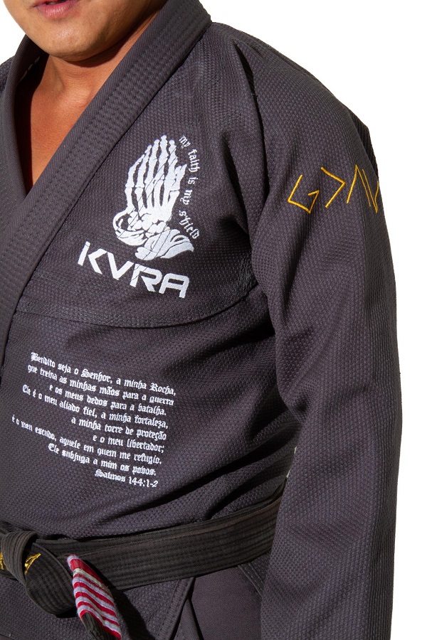 Kimono Masculino Kvra Shield Cinza - Foto 3