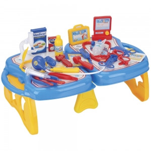 Brinquedo Infantil Kit Médico Maleta - Azul - Fenix