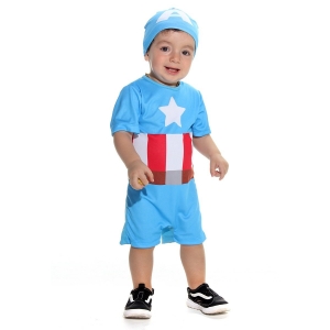 Fantasia Infantil - Capitão América Bebe - Tamanho M ( 18 meses) - 915760- Sulamericana