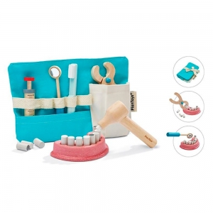 Kit Profissões Dentista - Madeira - 3493 - PlanToys