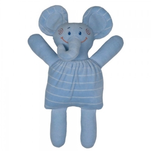 Porta Chupeta Elefantinho - Azul - Antialérgico - 23 cm - CAS Brinquedos