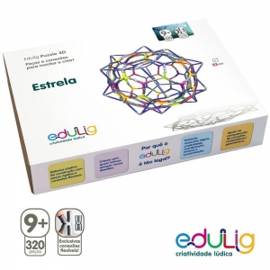 Quebra-cabeça Edulig Puzzle 3D Estrela - 320 peças - GLQH6EFUD - Edulig