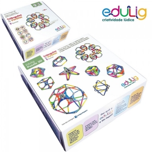 Quebra-cabeça Edulig Puzzle 3D Triângulos & Varetas - 9 sugestões de montagem - 183 peças - EVWULN5UN - Edulig
