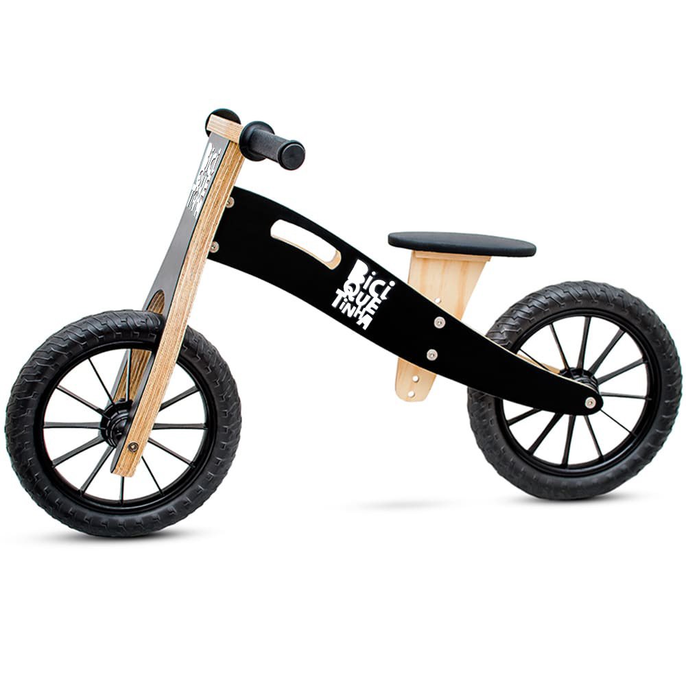 Bicicleta de Equilíbrio sem Pedal de Madeira - Lousa (Escreve e Apaga) - Biciquetinha