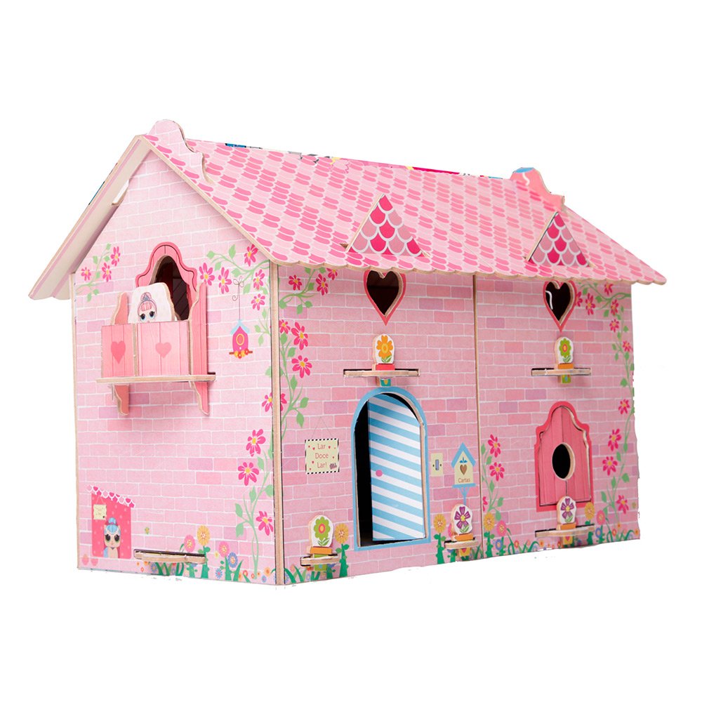 Casa Divertida Doll em Madeira - 2390 - Brincadeira De Criança
