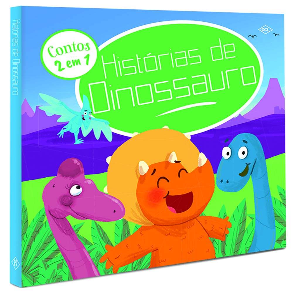 Livro Contos 2 em 1 - Histórias de Dinossauro- Editora DCL