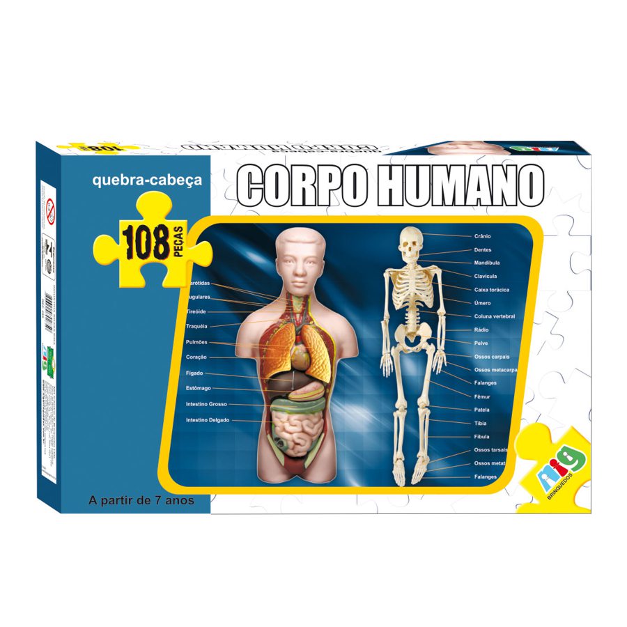 Quebra-Cabeça - Corpo Humano - 108 peças - NIG