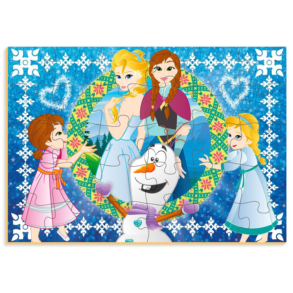 Quebra Cabeça Princesa do Gelo em Madeira - 4049 - Brincadeira De Criança