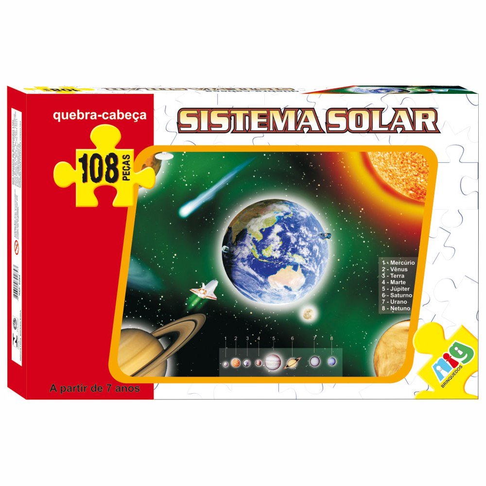 Quebra-Cabeça - Sistema Solar - 108 peças - NIG