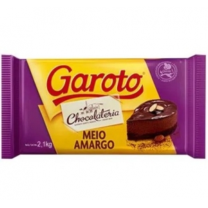 CHOCOLATE MEIO AMARGO GAROTO 2,1KG