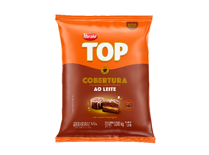 GOTAS COBERTURA CHOCOLATE AO LEITE TOP HARALD 1,010KG