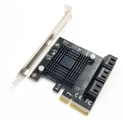 Placa Controladora chipset as1166 Pci-e 4x P/ Hd Ssd 6 Portas Sata 3 6gbps