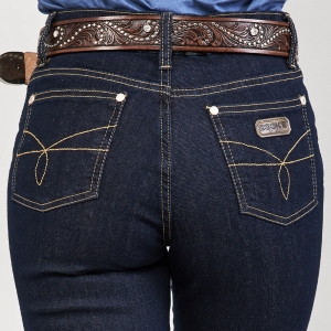 Calça Dock's Western Feminina Jeans Flare Hotpant Amaciada 83% Algodão 01331005 - Foto 3