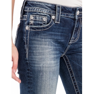 Calça Miss Me Feminina Jeans Importada Dream Catcher Bootcut 98% algodão M3115B - Foto 3