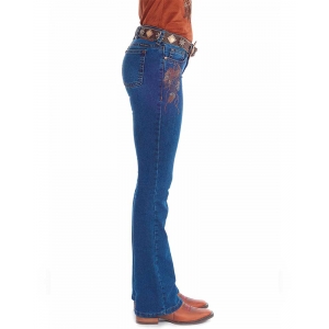 Calça Tassa Feminina Jeans Flaire Boot Cut 82% Algodão Bordada com Miçangas 4396-1D - Foto 5