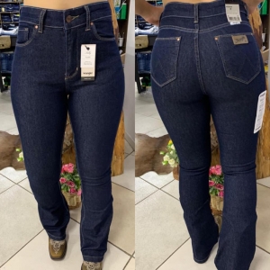 Calça Wrangler Feminina Jeans 69% Algodão Cintura Alta Corte Americano Flare Sally WF2014 - Foto 4