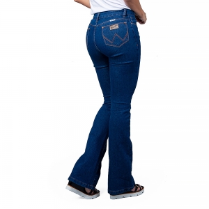 Calça Wrangler Feminina Jeans 69% Algodão Cintura Alta Corte Americano Flare Sally WF2015