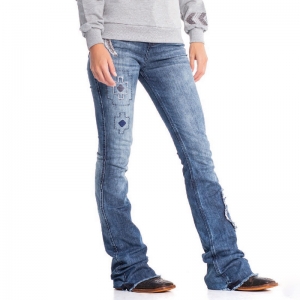 Calça Zenz Western Feminina Jeans Hank Strass 99% Algodão ZW0122010 - Foto 0