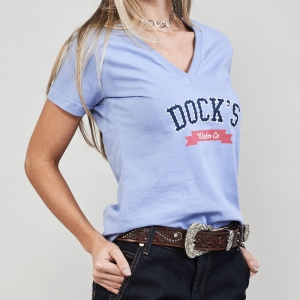 Camiseta Feminina Docks Western Estampada Logo Traçada - Foto 2