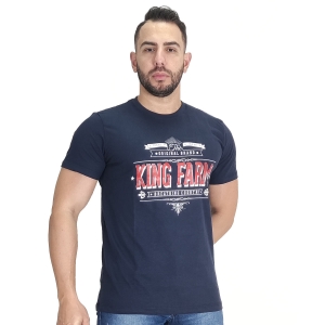 Camiseta King Farm Masculina Azul Marinho Estampada - Foto 1