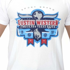 Camiseta Masculina Austin Western Final Pro Texas Rodeo 1997 - Foto 2