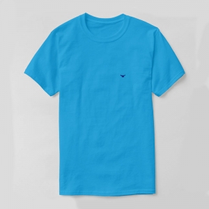 Camiseta Masculina Casual Wild West Azul Ciano - Foto 3