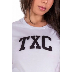 Camiseta TXC Brand Feminino Custom Branco Estampa Bordada - Foto 1
