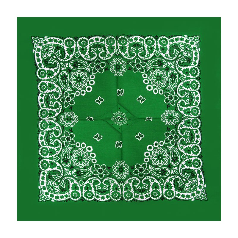 Bandana em Tecido com Estampa Floral Verde - Foto 0