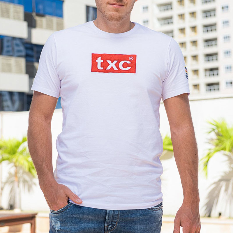 Camiseta Masculina TXC Brand Custom Branco - Foto 0