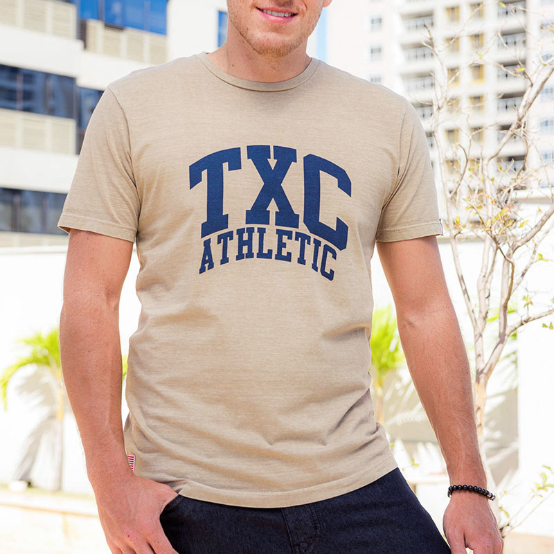 Camiseta Masculina TXC Brand Custom Kakhi Estampada - Foto 0
