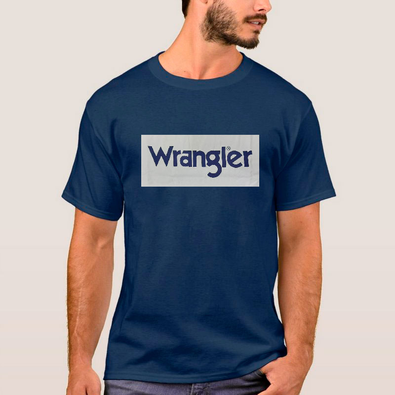 Camiseta Masculina Wrangler Azul Urbano Estampa Wrangler - Foto 0