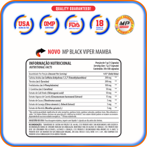 Termogênico Black Viper Mamba MaxEffect Pharma 30 Capsulas - Foto 1