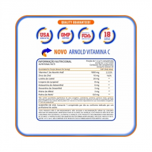 Vita C 1000mg Vitamina C Arnold Nutrition 60 Tabs - Foto 3