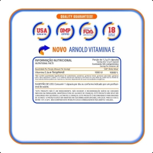 Vita E 1000UI Arnold Nutrition 60 Softgels - Foto 3