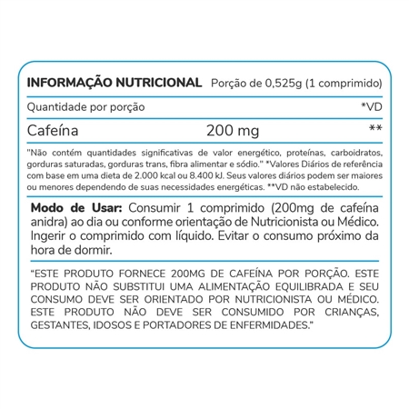 Cafeína 200mg Vivamil Blister Display 20 Comprimidos - Foto 2