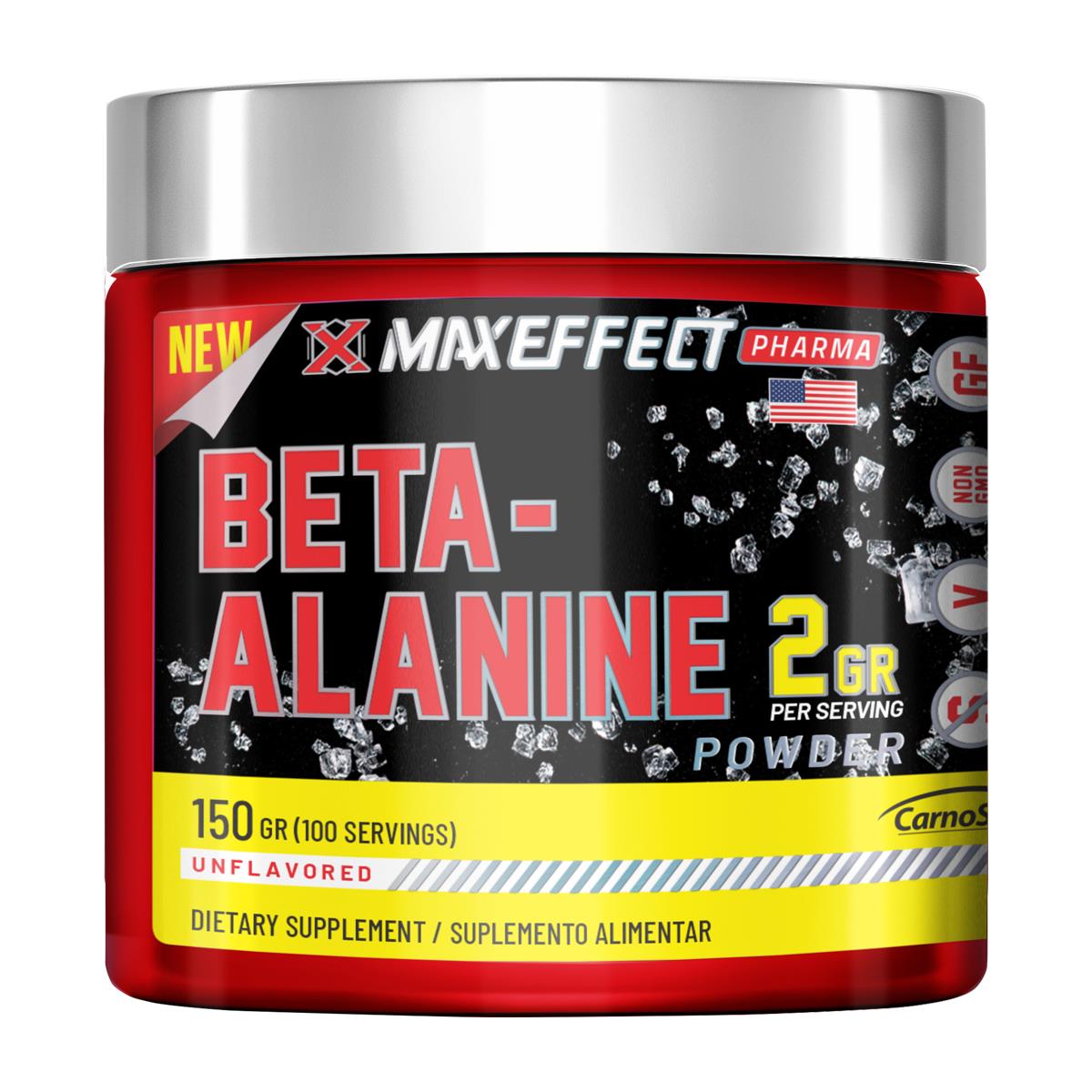 Kit 2un Beta-Alanine MaxEffect Pharma 200g mais Boné - Foto 1