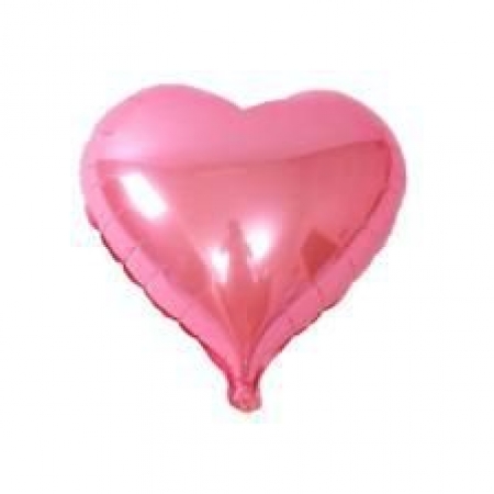 Balão Metalizado 12 cm Coração Rosa