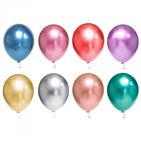 Balão Platino Metalizado com 25 Unidades - Pic Pic