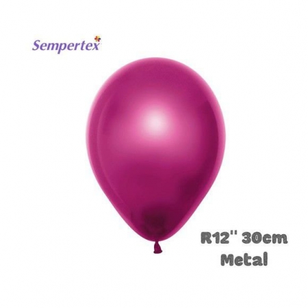 Balões Fúcsia metal - 12'' 30cm Sempertex - 50un