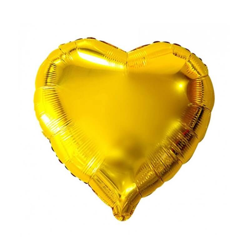 Balão Metalizado Coração 45 cm - 18 polegadas