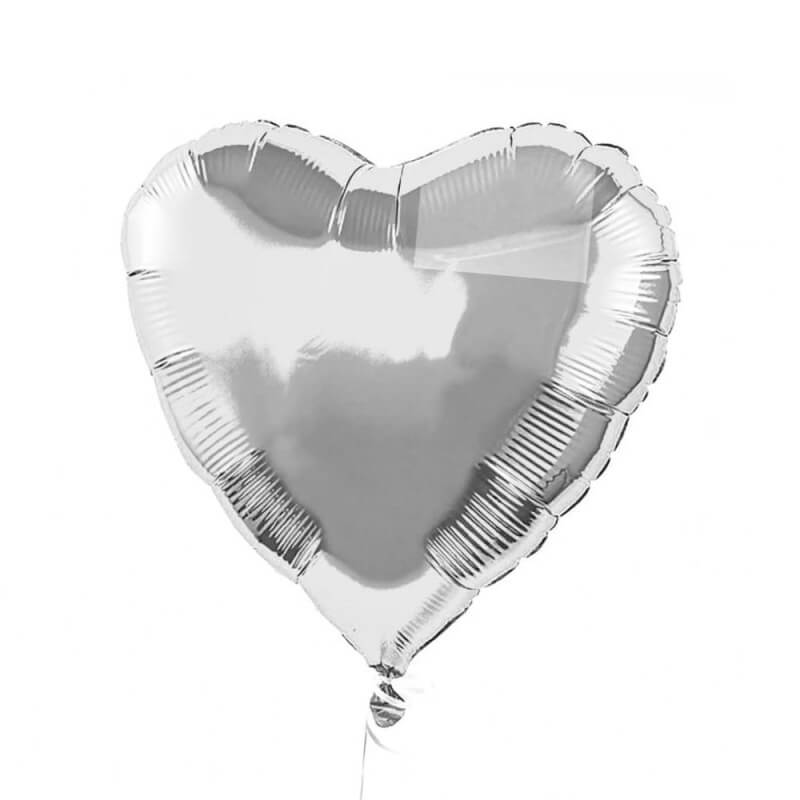 Balão Metalizado Coração 45 cm - 18 polegadas