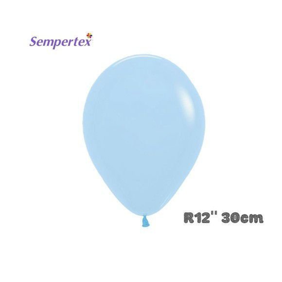 Balões Azul pastel - 12'' 30cm Sempertex - 50un