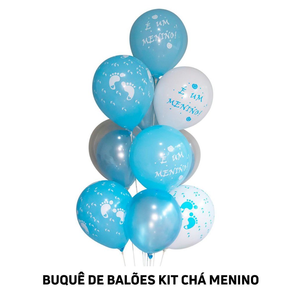 Kit Buquê Chá de Bebê Menino - Balões Joy