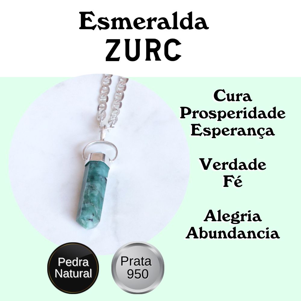Pingente de Prata Nobre Alta Joalheria Certificado Com Pedra Natural Esmeralda