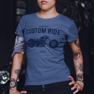 Camiseta Feminina Motorcycle Custom Ride