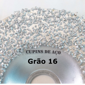 Disco Côncavo Dupla face 120 Robolte - grão 36 Cupins de Aço
