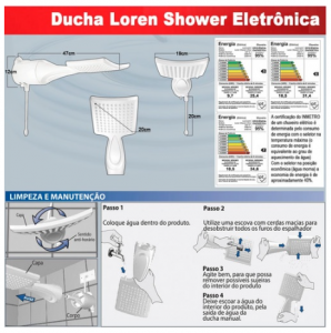 Chuveiro Ducha Loren Shower 6800w Ultra Eletrônica 220v Original Lorenzetti