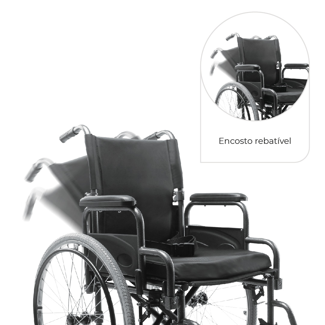 Cadeira de Rodas em Aço Carbono D400 + Almofada Air Basic Anti Escaras